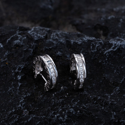 [Polaidi Jewelry]ZERO 1 MINI SILVER DIAMOND EARRINGS