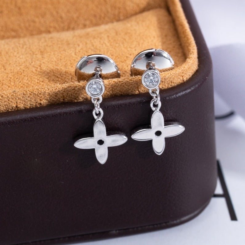 [：Polaidi Jewelry]VIDYLLE SILVER DIAMOND MINI DROP EARRINGS