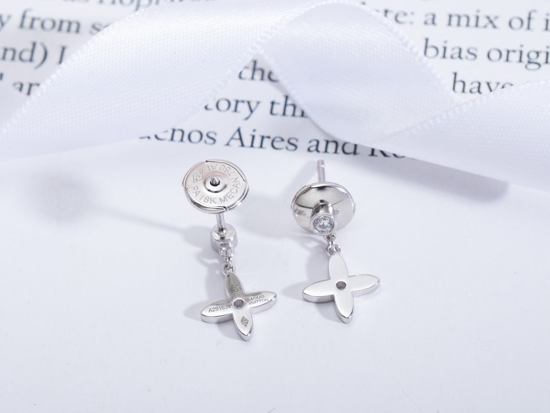 [Polaidi Jewelry]VIDYLLE SILVER DIAMOND MINI DROP EARRINGS