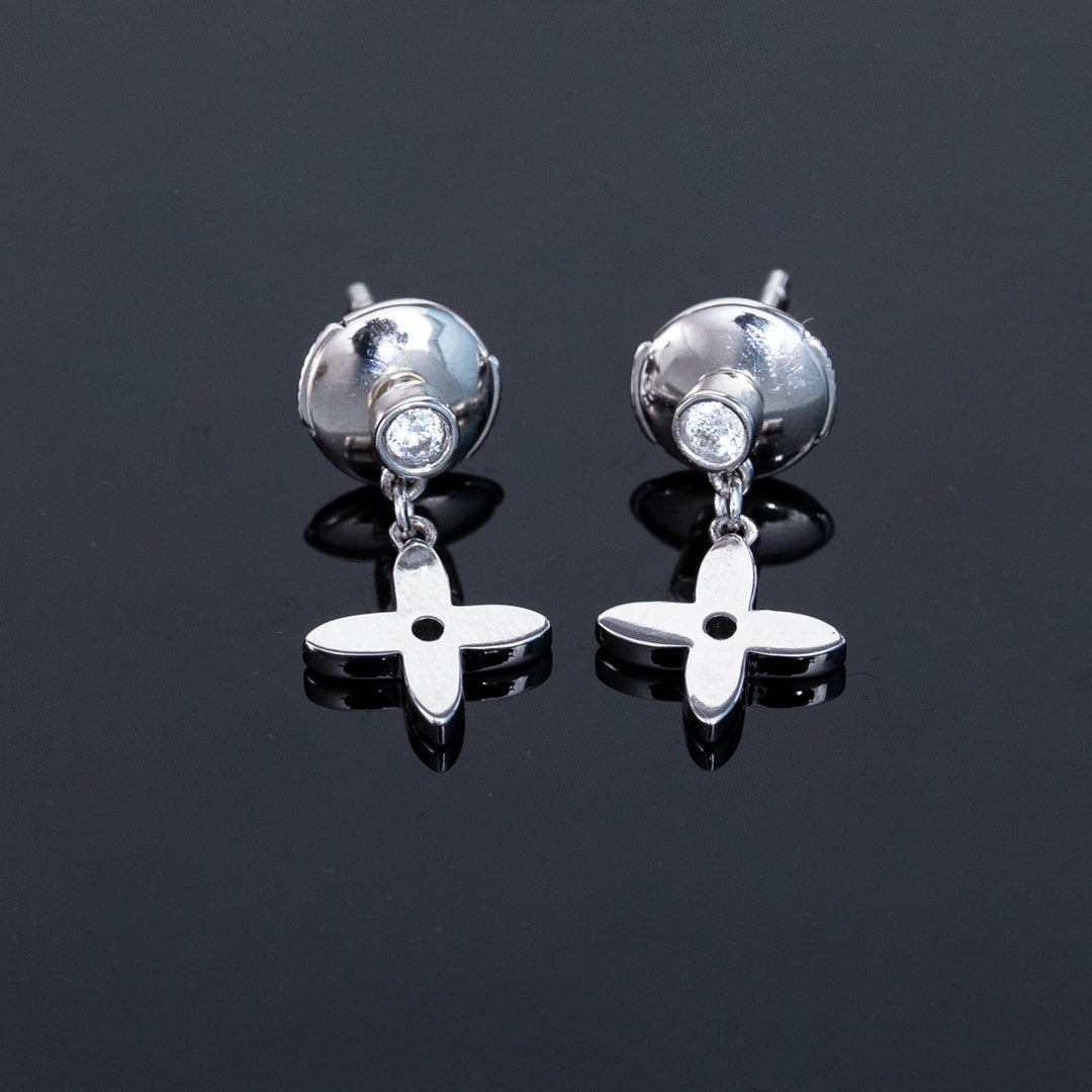 [Polaidi Jewelry]VIDYLLE SILVER DIAMOND MINI DROP EARRINGS