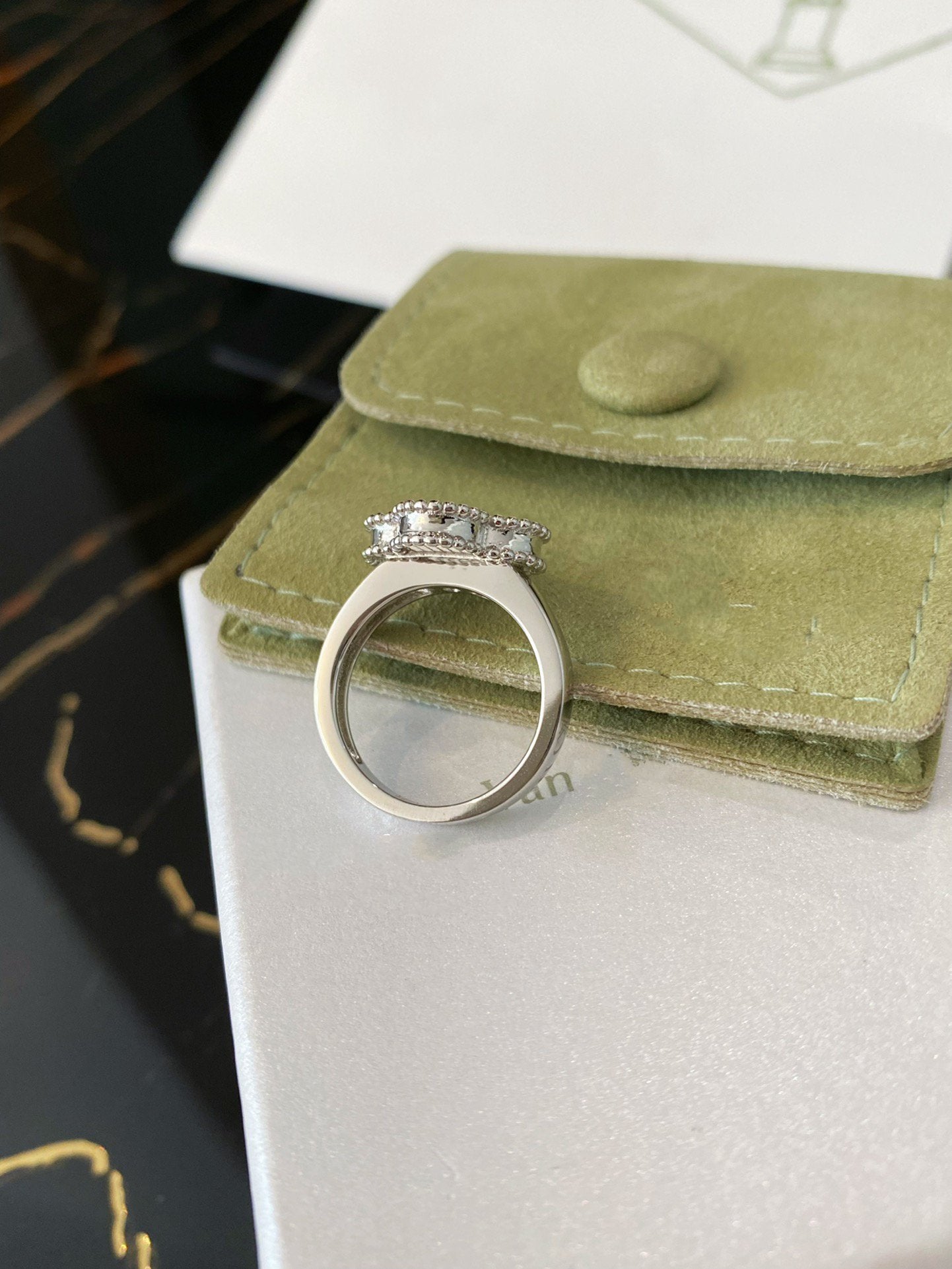 [：Polaidi Jewelry]CLOVER SILVER RING