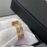 [Polaidi Jewelry ]LOVE DIAMOND PINK GOLD HOOP EARRINGS