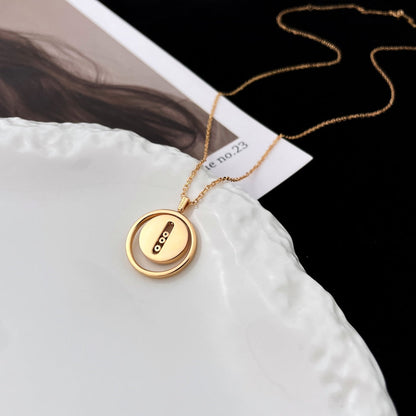 [Polaidi Jewelry]LUCKY MOVE MOP PINK GOLD NECKLACE