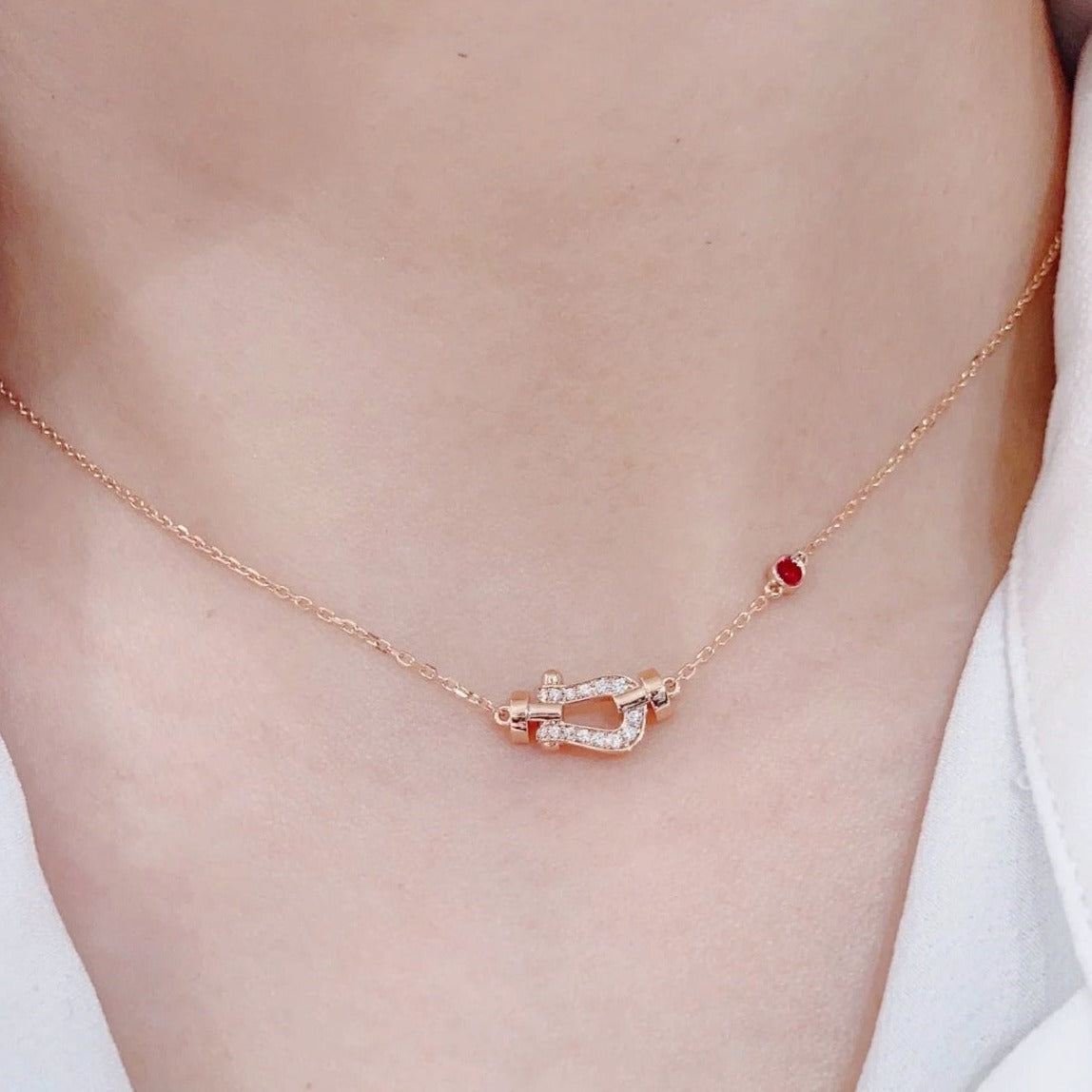 [Polaidi Jewelry]FORCE 10 DIAMOND PINK GOLD NECKLACE