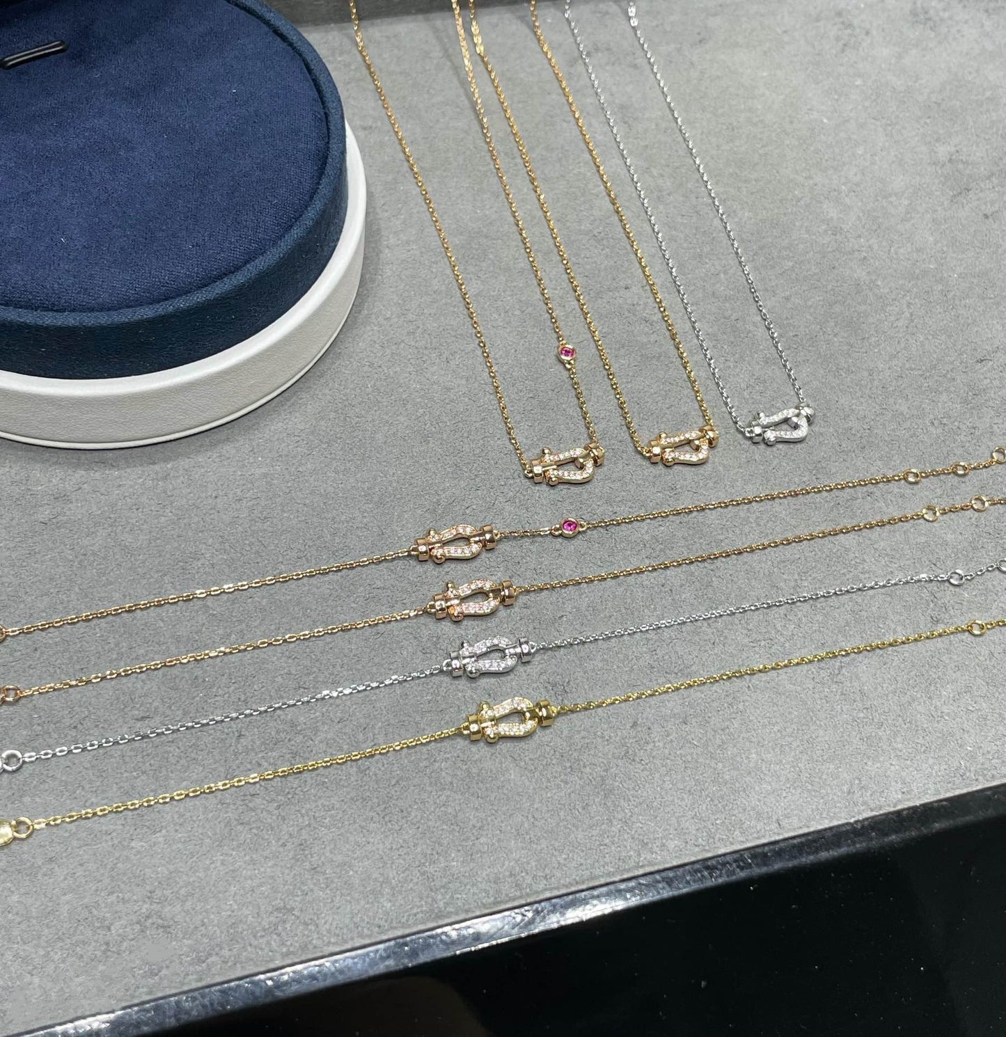 [Polaidi Jewelry]FORCE 10 DIAMOND PINK GOLD NECKLACE