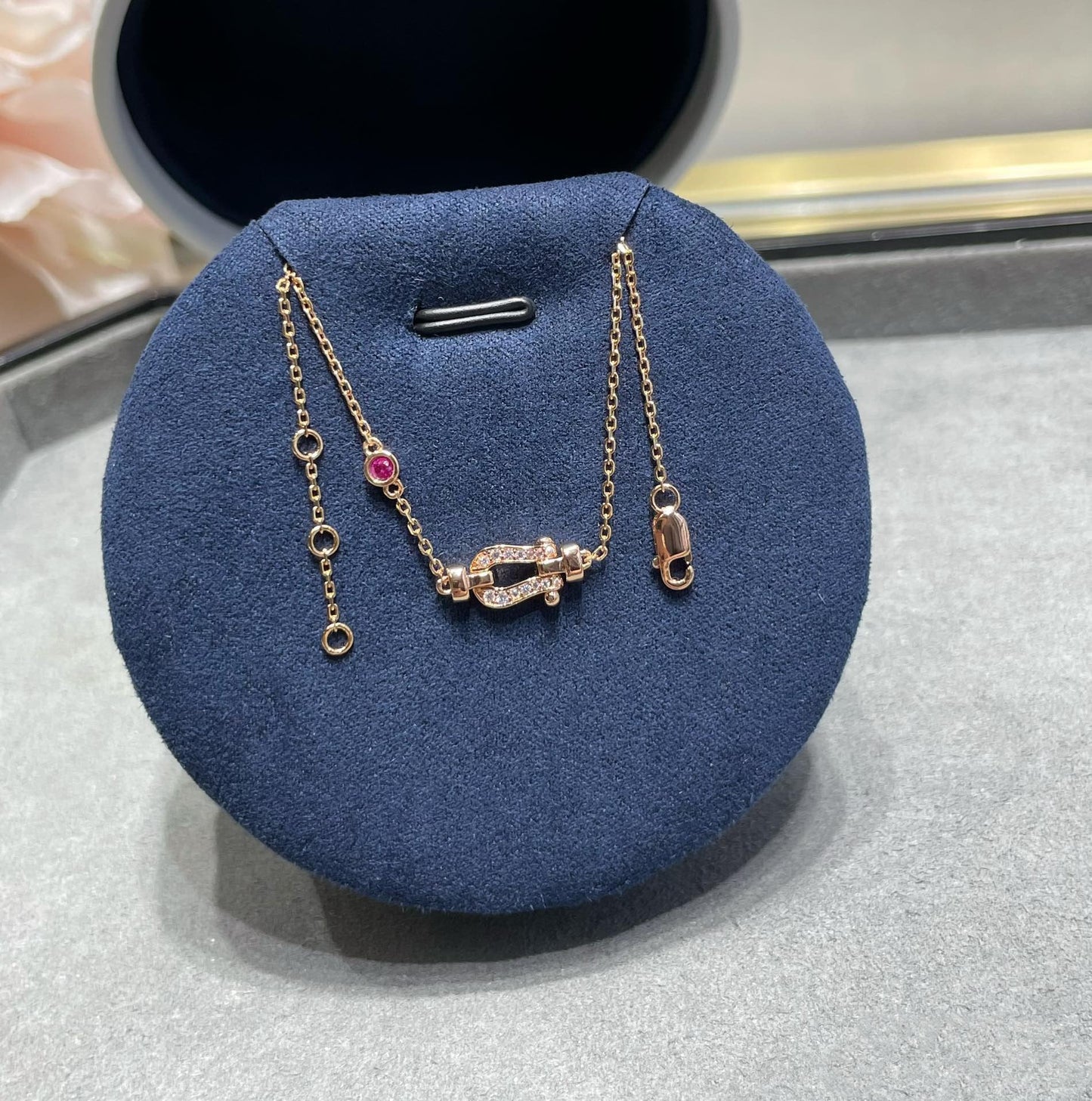 [：Polaidi Jewelry]FORCE 10 DIAMOND CHAIN LINK PINK GOLD BRACELET