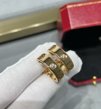 [：Polaidi Jewelry]LOVE 5.5MM 1 DIAMOND EARRINGS