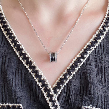 [Polaidi Jewelry]ZERO 1 DIAMOND CERAMIC NECKLACE
