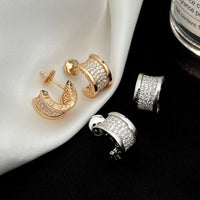[Polaidi Jewelry ]ZERO 1 DIAMOND PAVED EARRINGS