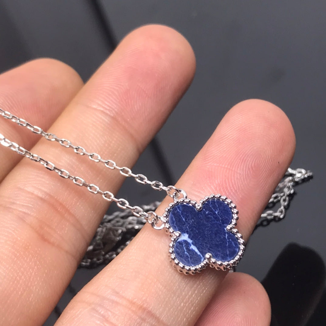 [Polaidi Jewelry]CLOVER PIETERSITE SILVER LONG NECKLACE