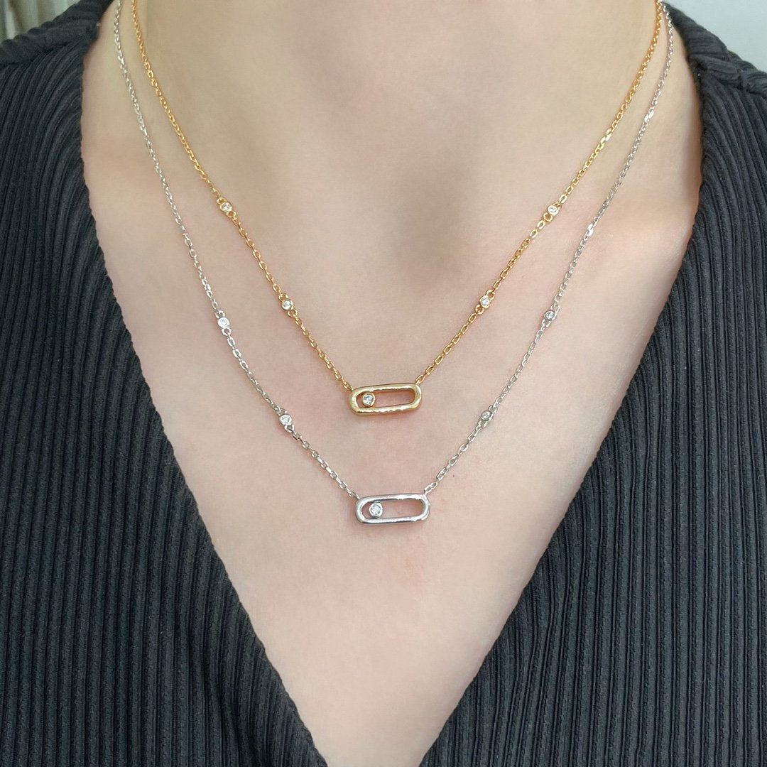 [Polaidi Jewelry]MOVE UNO DIAMOND NECKLACE