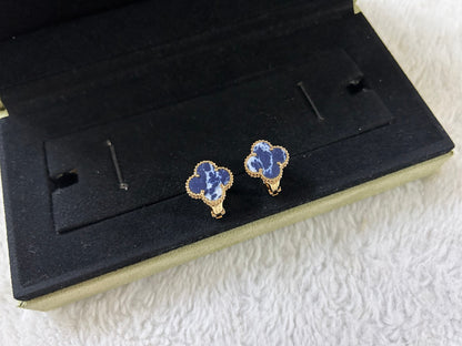 [：Polaidi Jewelry]クローバー ピーターサイト ミディアム スタッド ピアス