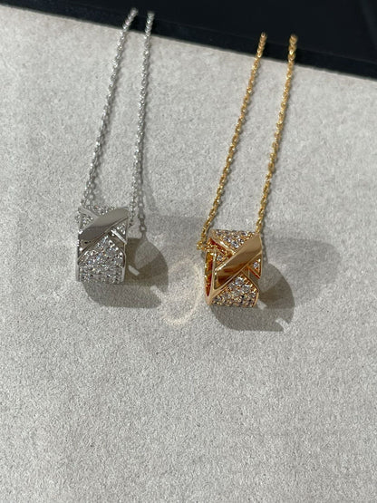 [Polaidi Jewelry]LIENS EVIDENCE DIAMOND PAVED NECKLACE