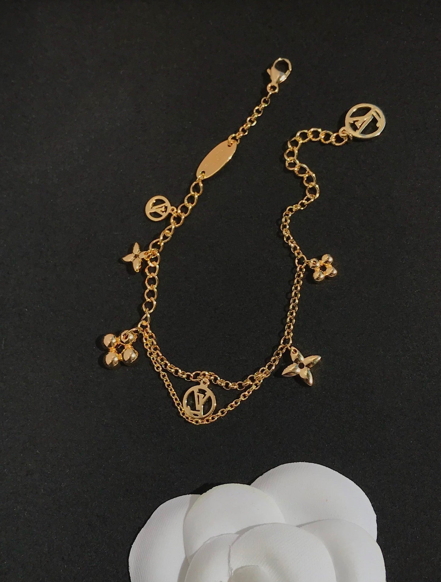 [Polaidi Jewelry]BLOOMING PINK GOLD MOP BRACELET