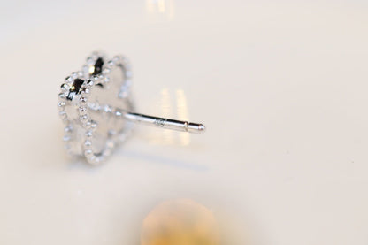 [Polaidi Jewelry]CLOVER MINI TURQUOISE SILVER STUD EARRINGS