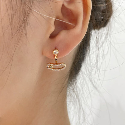 [Polaidi Jewelry]MOVE UNO PINK GOLD DIAMOND EARRINGS