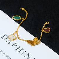 [Polaidi Jewelry ]LUCKY SPRING 5 MOTIF GOLD BRACELET