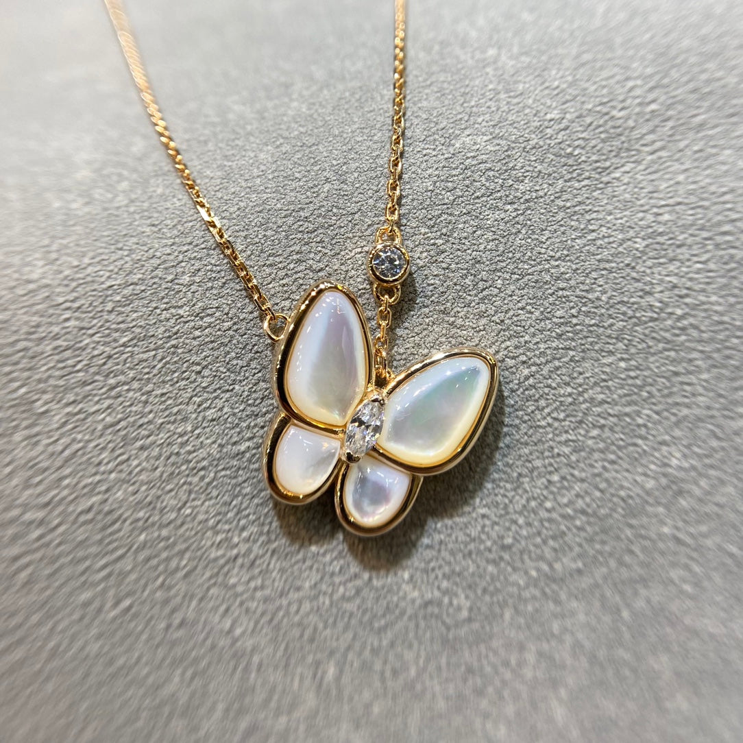 [Polaidi Jewelry]BUTTERFLY MOP DIAMOND NECKLACE
