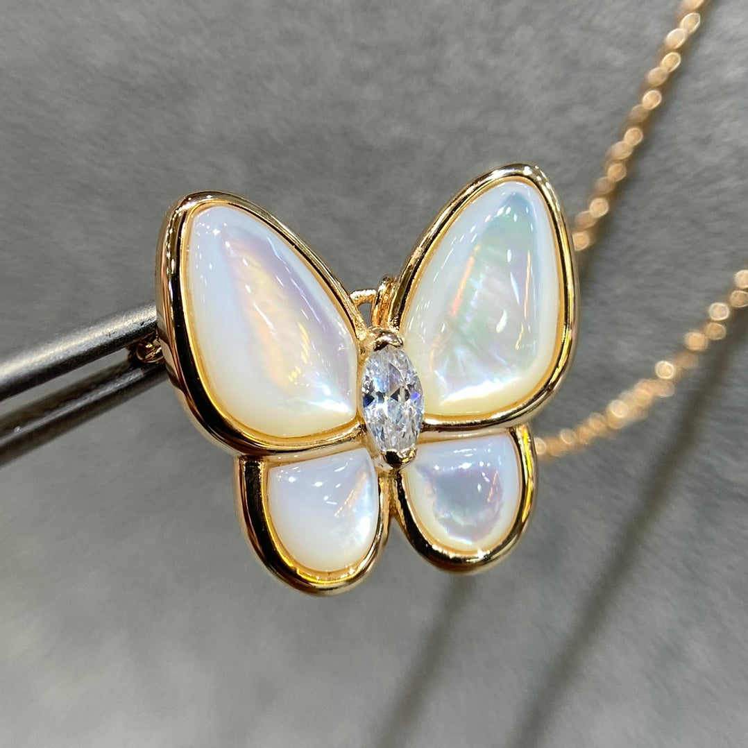 [：Polaidi Jewelry]BUTTERFLY MOP DIAMOND NECKLACE