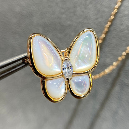 [：Polaidi Jewelry]BUTTERFLY MOP DIAMOND NECKLACE