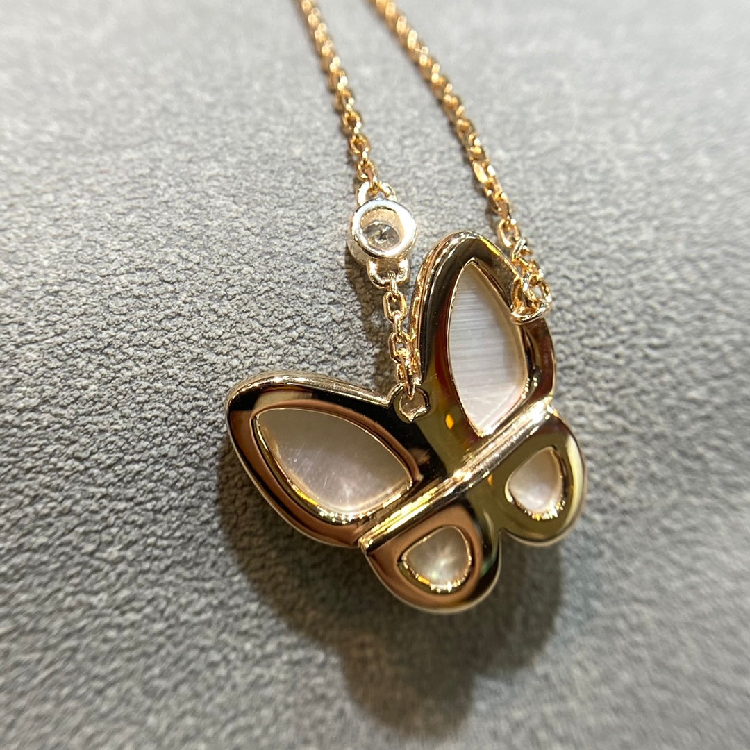 [：Polaidi Jewelry]BUTTERFLY MOP DIAMOND NECKLACE