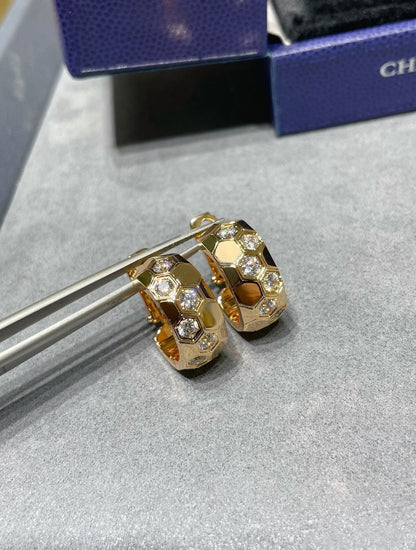 [：Polaidi Jewelry]BEE LOVE DIAMOND HOOP EARRINGS