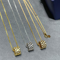 [Polaidi Jewelry ]BEE LOVE DIAMOND PAVED 3 ROW NECKLACE
