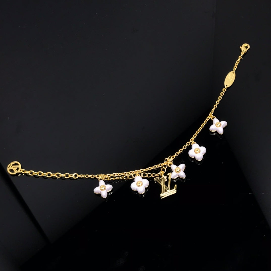 [：Polaidi Jewelry]LOGO 6 MOTIF STAR AND SUN GOLD BRACELET