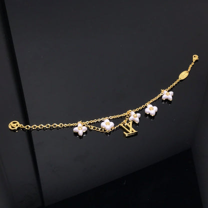 [：Polaidi Jewelry]LOGO 6 MOTIF STAR AND SUN GOLD BRACELET