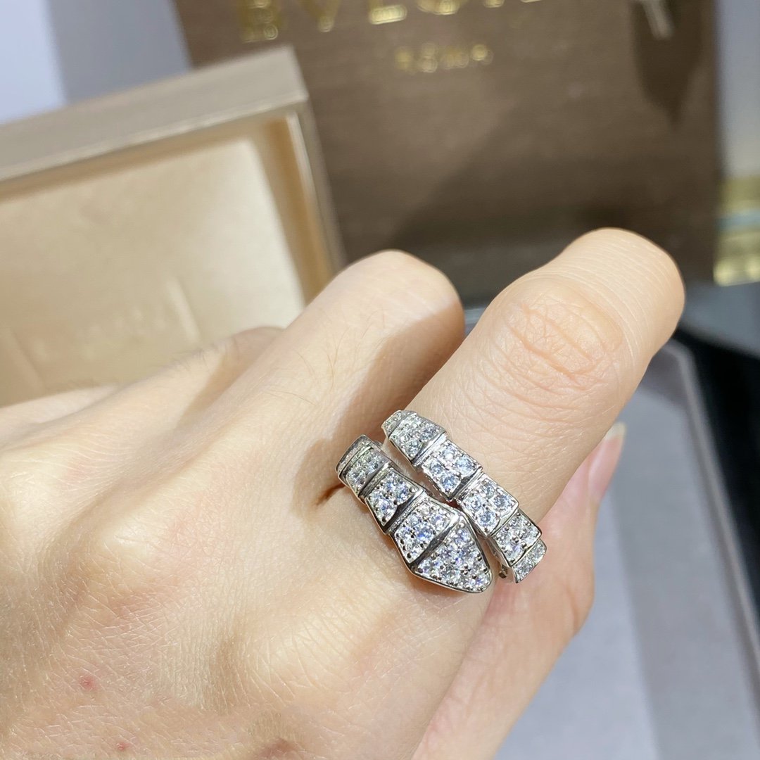 [Polaidi Jewelry]SERPENTI RING SILVER DIAMOND PAVED