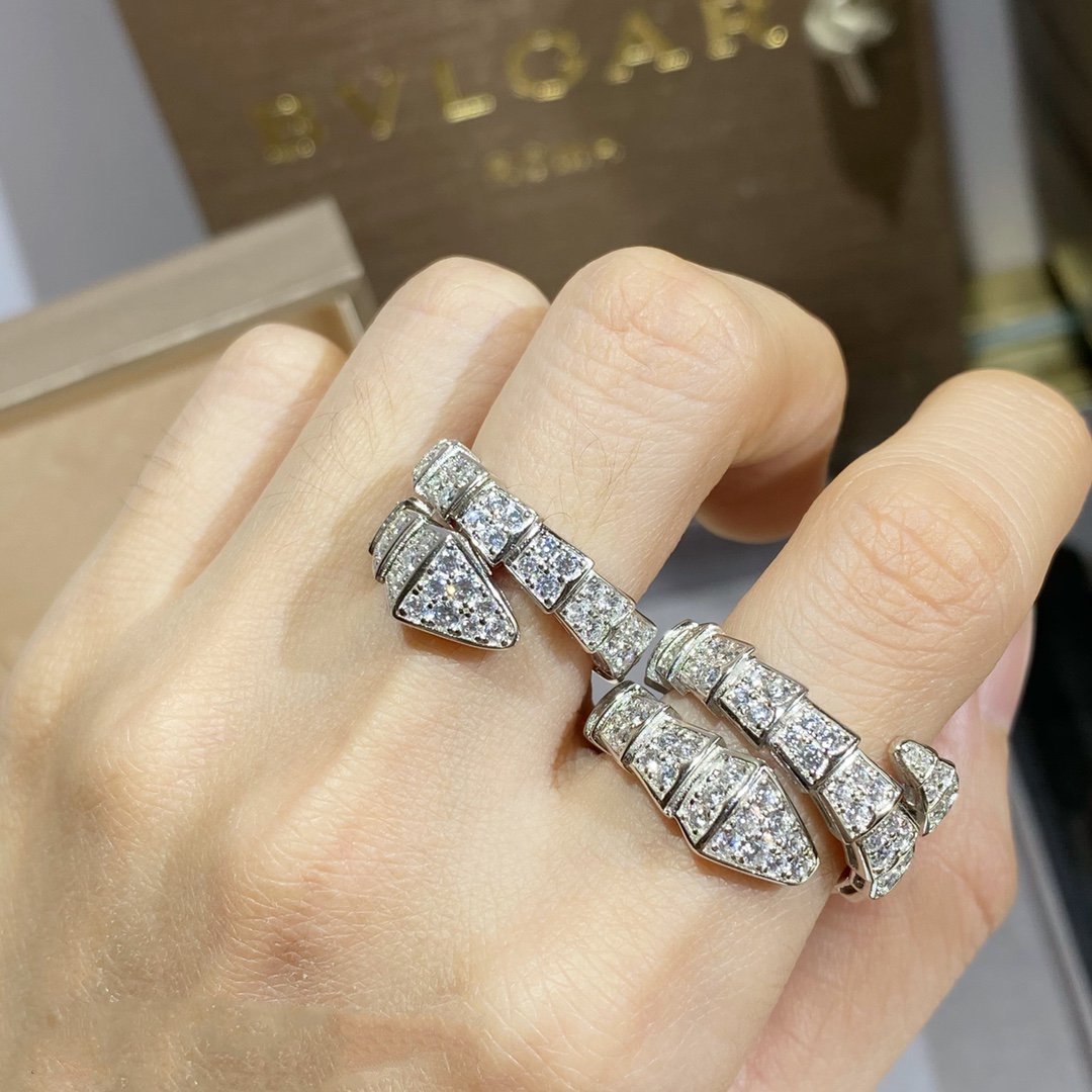 [Polaidi Jewelry]SERPENTI RING SILVER DIAMOND PAVED