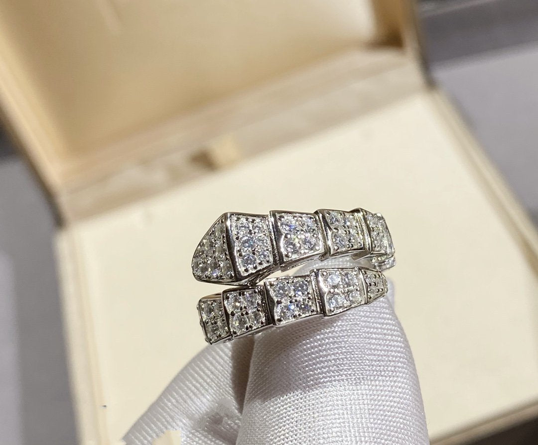 [Polaidi Jewelry]SERPENTI RING SILVER DIAMOND PAVED