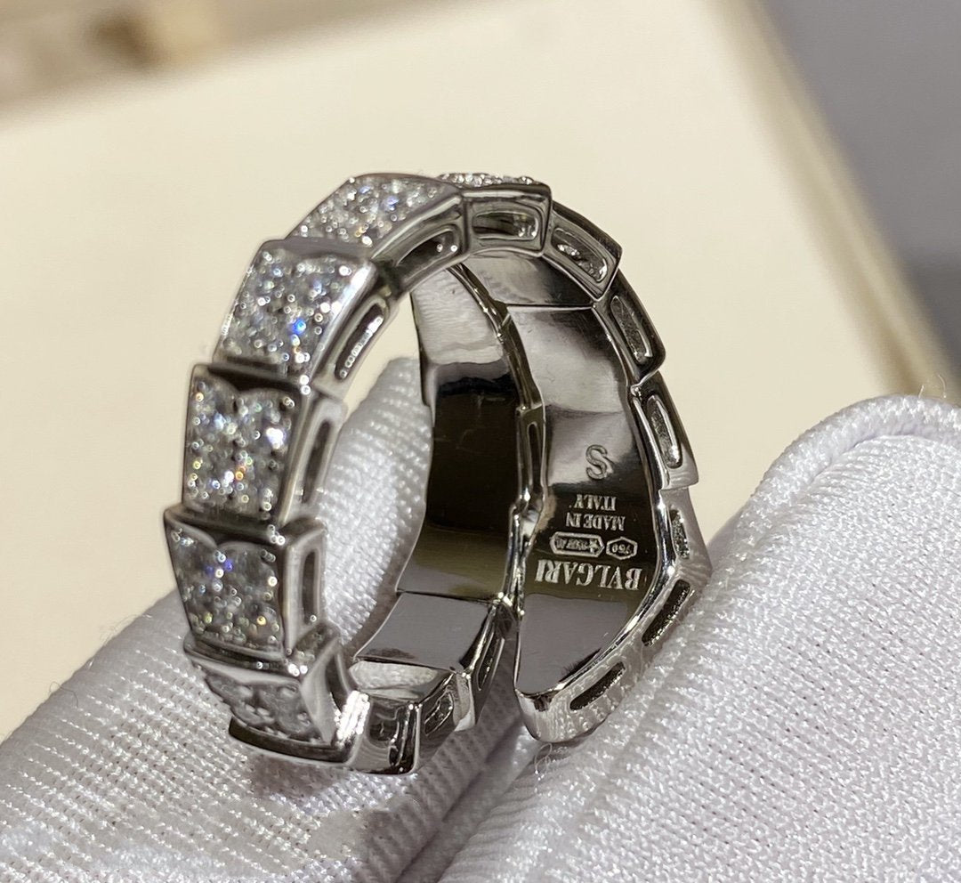 [Polaidi Jewelry]SERPENTI RING SILVER DIAMOND PAVED