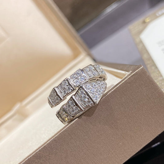[Polaidi Jewelry]SERPENTI RING SILVER DIAMOND PAVED