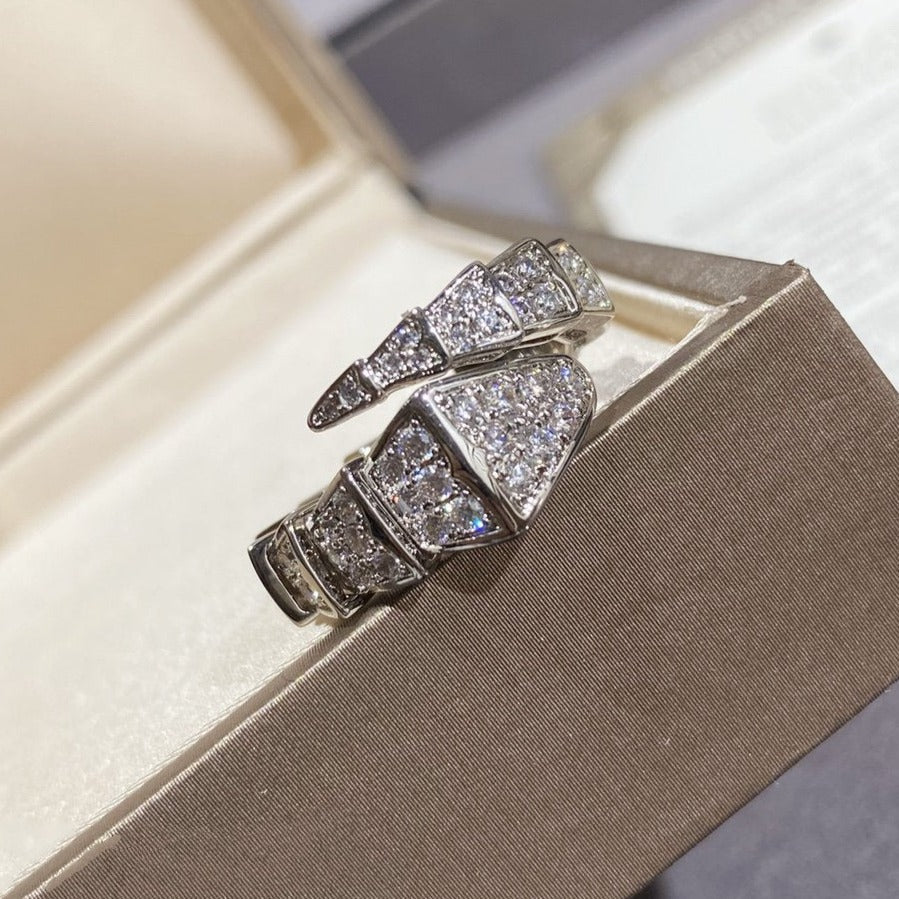 [Polaidi Jewelry]SERPENTI LARGE RING SILVER DIAMOND PAVED