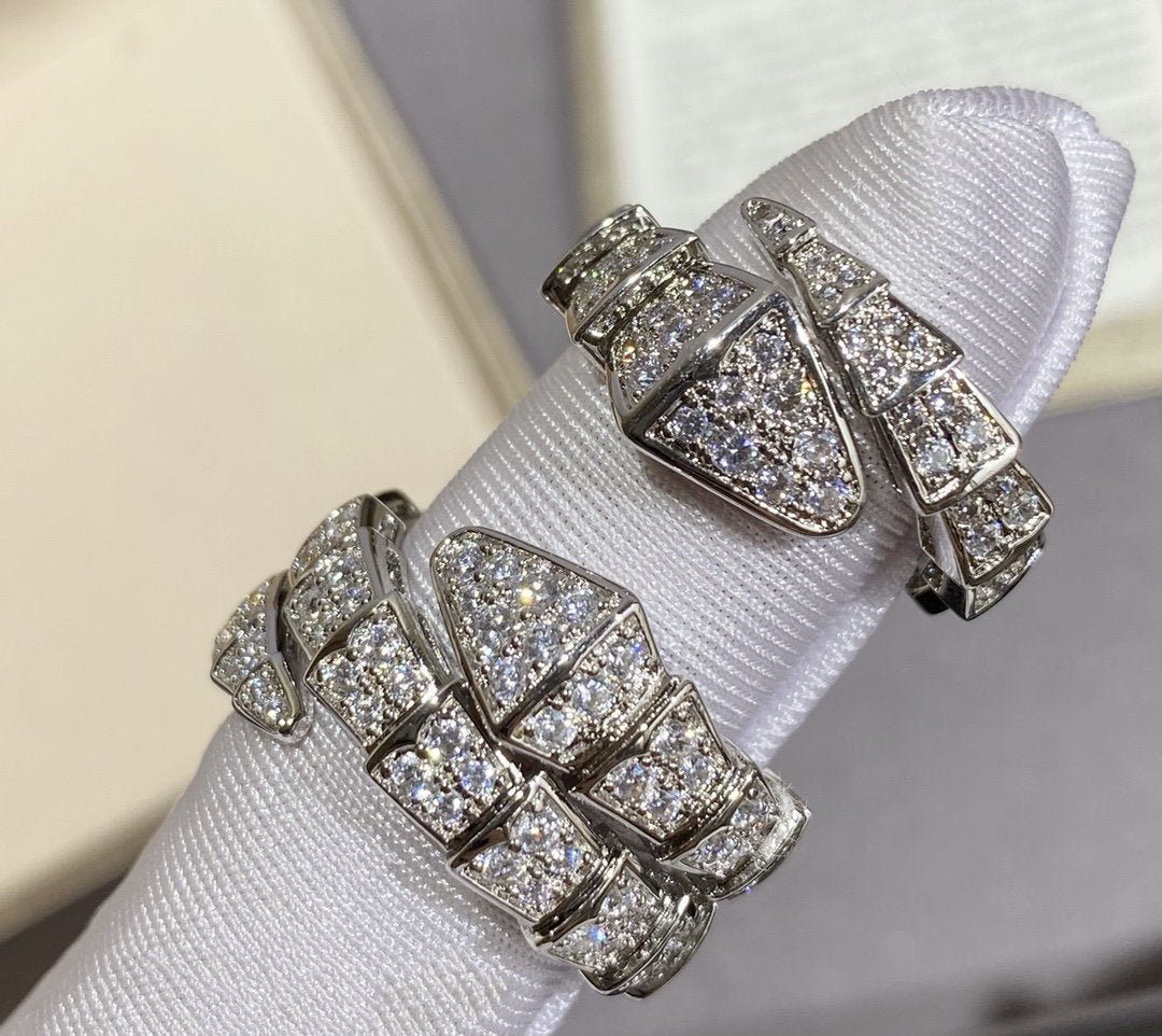 [Polaidi Jewelry]SERPENTI LARGE RING SILVER DIAMOND PAVED