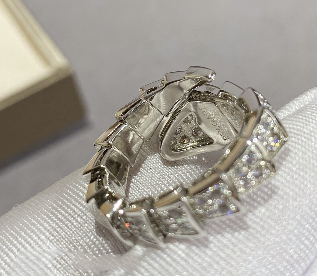 [Polaidi Jewelry]SERPENTI LARGE RING SILVER DIAMOND PAVED
