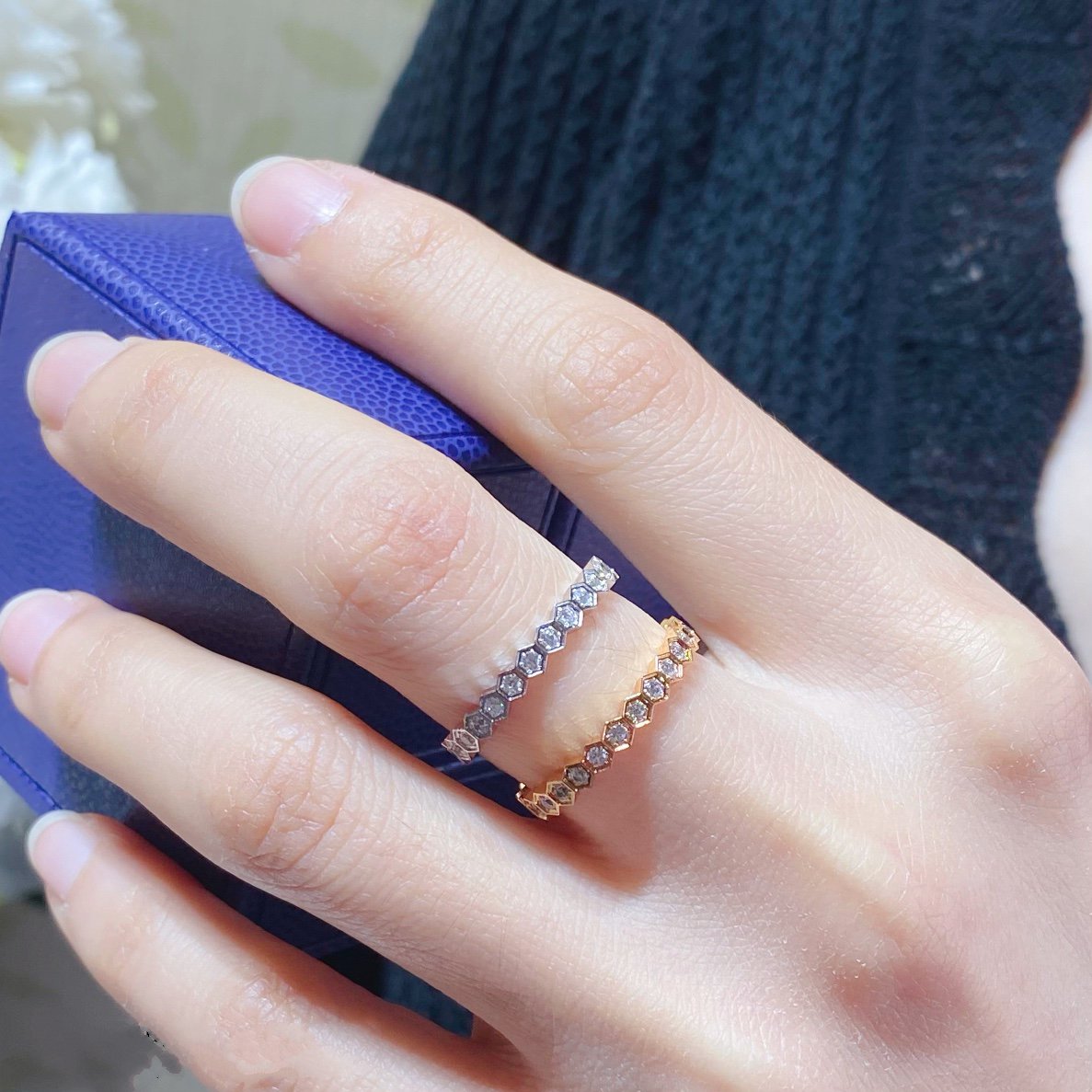 [Polaidi Jewelry]BEE LOVE DIAMOND PAVED SMALL RING
