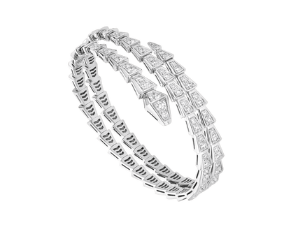 [Polaidi Jewelry]SERPENTI BRACELET SILVER DIAMOND DOUBLE ROW