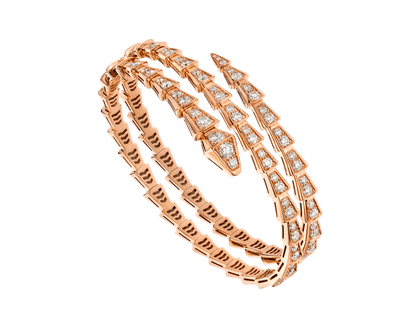 [Polaidi Jewelry]SERPENTI BRACELET PINK GOLD DIAMOND DOUBLE ROW