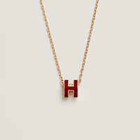 [Polaidi Jewelry ]HM CLIC RED ENAMEL GOLD NECKLACE