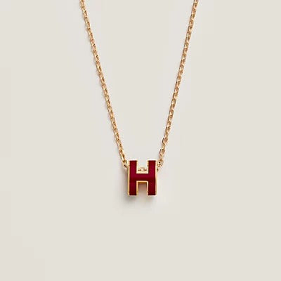 [：Polaidi Jewelry]HM クリック レッド エナメル ゴールド ネックレス