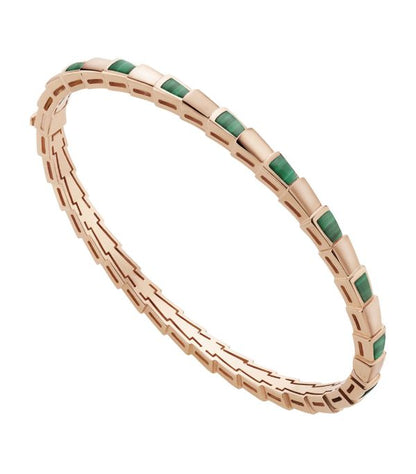 [Polaidi Jewelry]SERPENTI BRACELET PINK GOLD MALACHITE