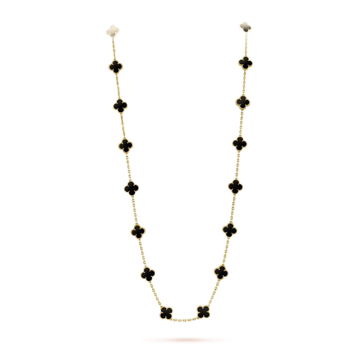 [Polaidi Jewelry]CLOVER 20 MOTIFS ONYX NECKLACE