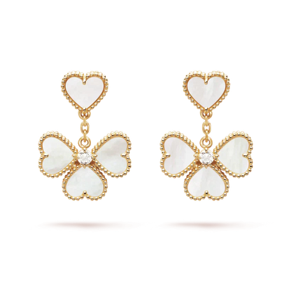 [：Polaidi Jewelry]CLOVER SWEET WHITE MOP EARRINGS