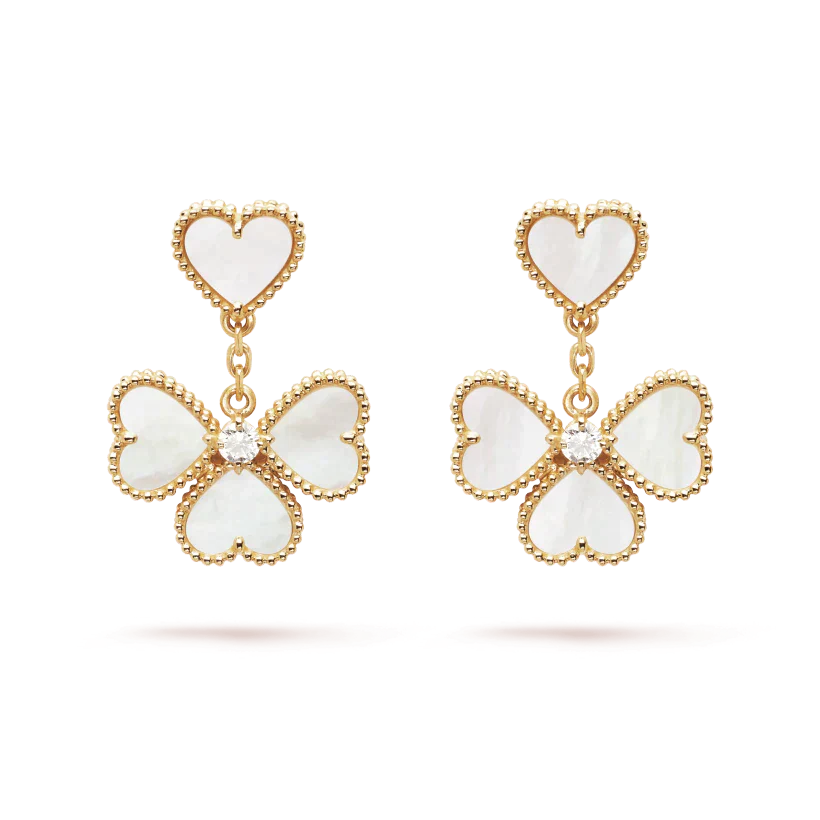 [Polaidi Jewelry]CLOVER SWEET WHITE MOP EARRINGS