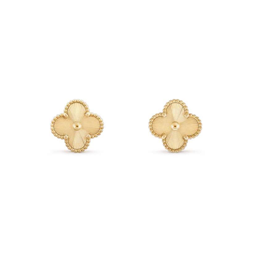 [：Polaidi Jewelry]CLOVER MINI 9.5MM LASER EARRINGS