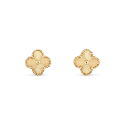 [Polaidi Jewelry]CLOVER MINI 9.5MM LASER EARRINGS