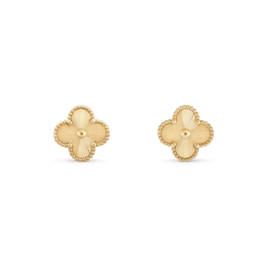 [Polaidi Jewelry]CLOVER MINI 9.5MM LASER EARRINGS