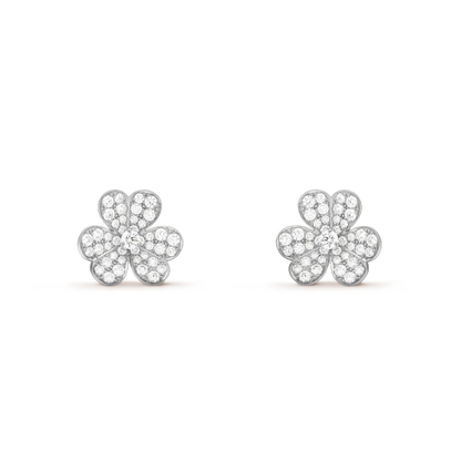 [：Polaidi Jewelry]CLOVER COMOS DIAMOND EARRINGS SILVER